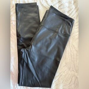 7 For All Mankind Black Faux Leather Leggings